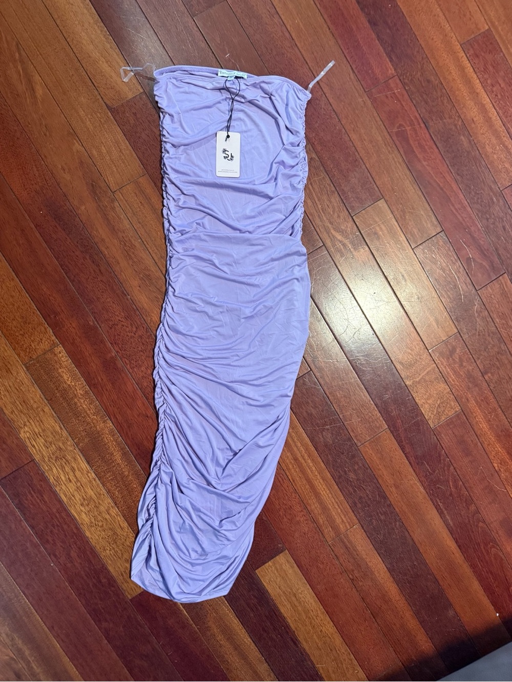 Sincerely Jules Lilac Ruched Strapless Maxi Dress NWT Size Medium